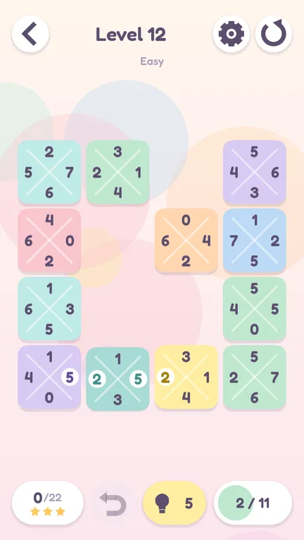A Spin to 7 level with square tiles